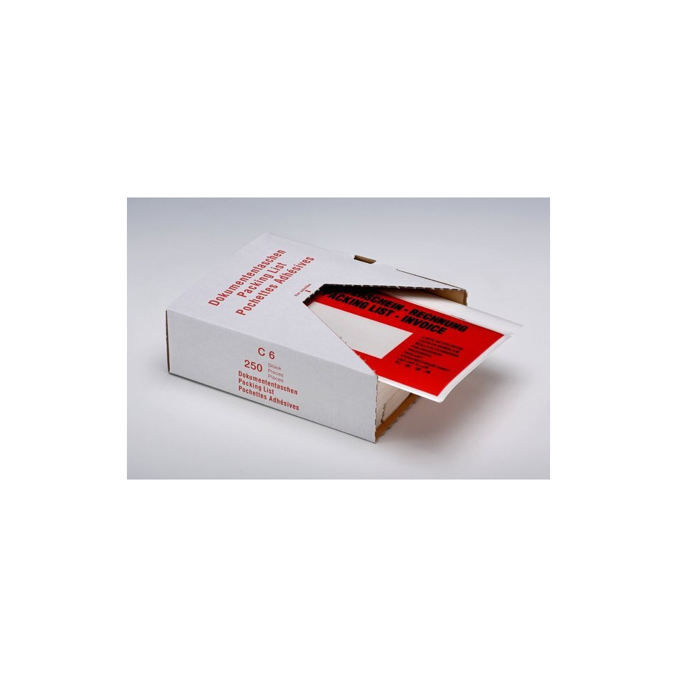 Dokumententasche, Packliste, Paketliste, Dokumentenbox, Karton Verpackung