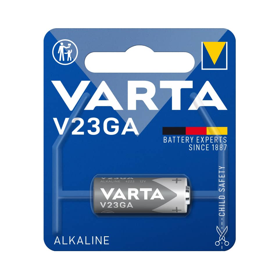 Alkaline Batterie, Varta, V23GA, Knopfzelle, Batterie-Panel
