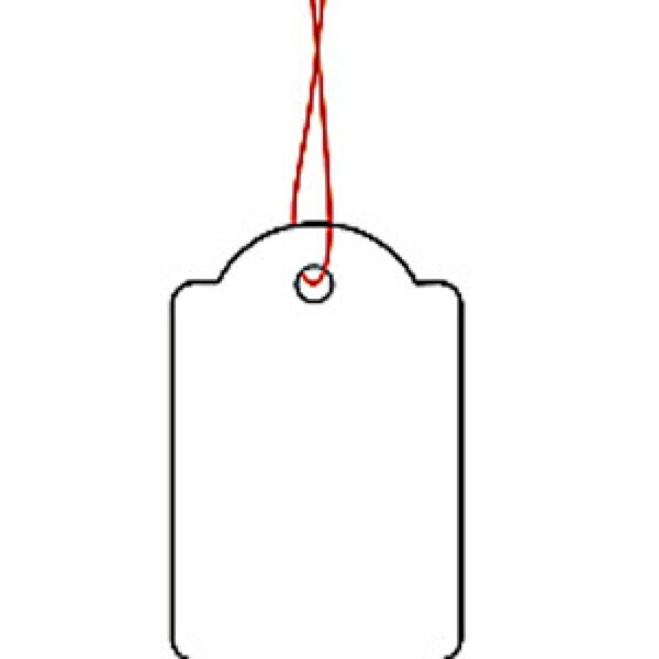 Hängeetiketten 25 x 38 mm, mit Faden rot, 1.000 Etiketten à Packung