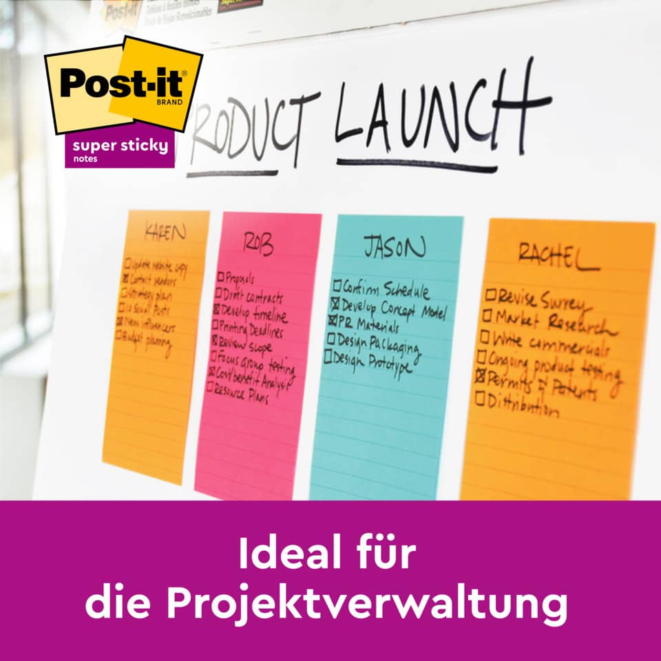 Post-it, Notizen, Klebepunkte, Produktstart, Bunte Haftnotizen
