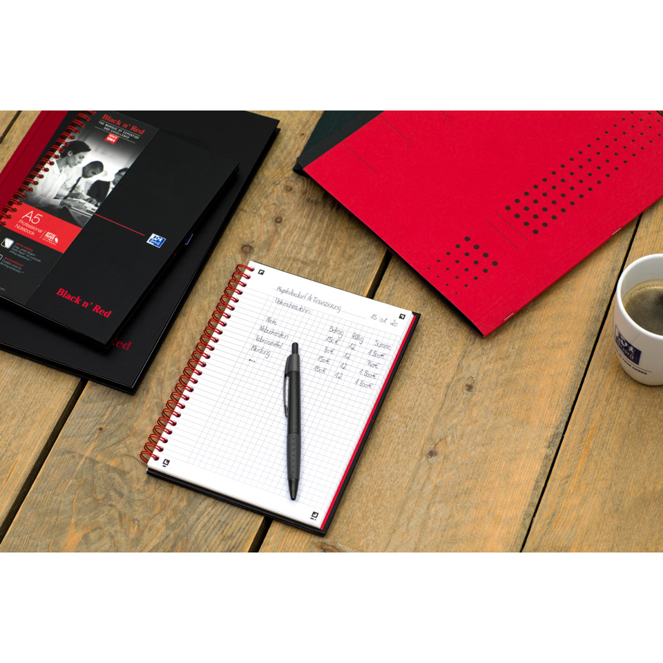 Notizbuch, Spiralblock, Stift, Kaffeebecher, Papierwaren