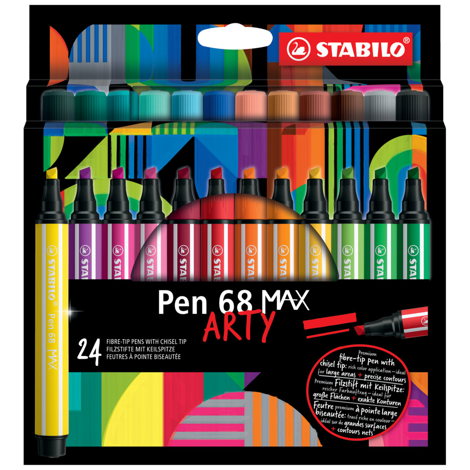 Maßstift`,, Aquarellstifte, Farbmarker, Filzstifte, Set 24 Stifte