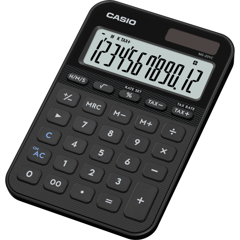 Taschenrechner, Casio, Display, Tastatur, Schwarz