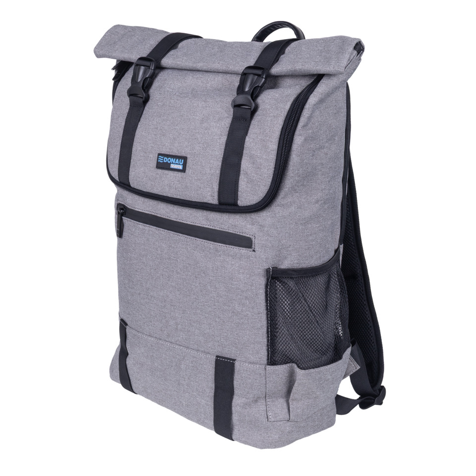 Rucksack, Rucksack, Grau, Fronttasche, Netztasche seitlich