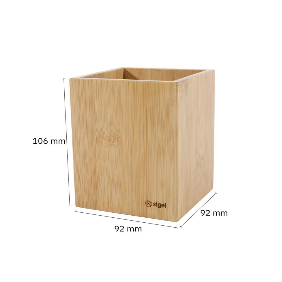 Holz, Schreibtischorganizer, Maße 106x92x92 mm, Holzstruktur, Würfelform