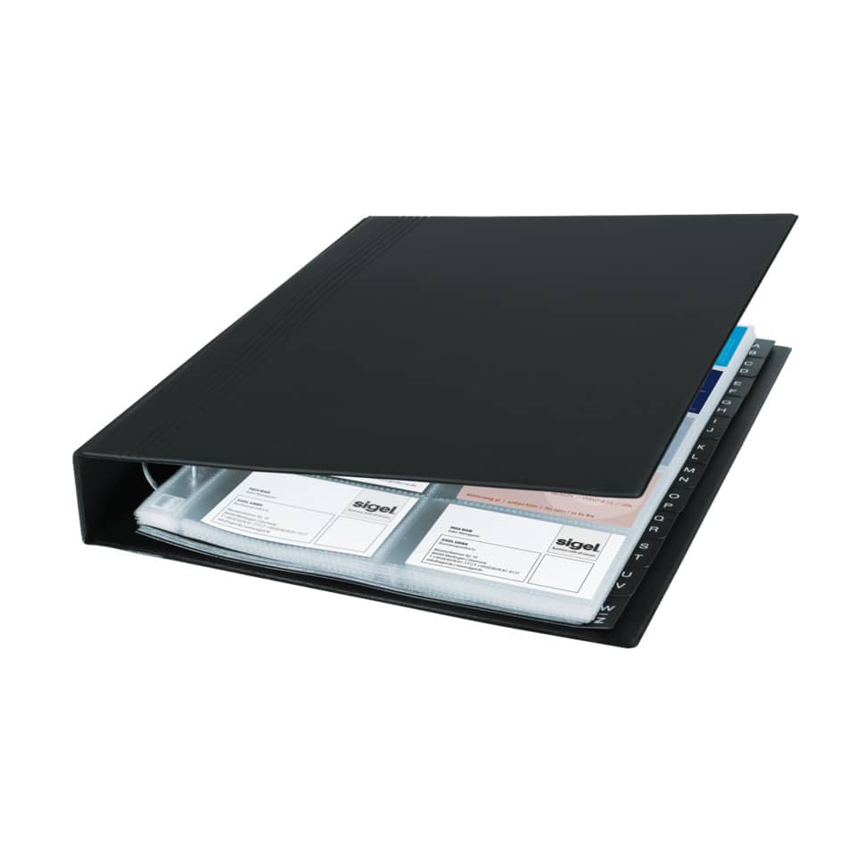 Ordner, Ordnermappe, A4, Schwarz, Sorter mit Registerkarten