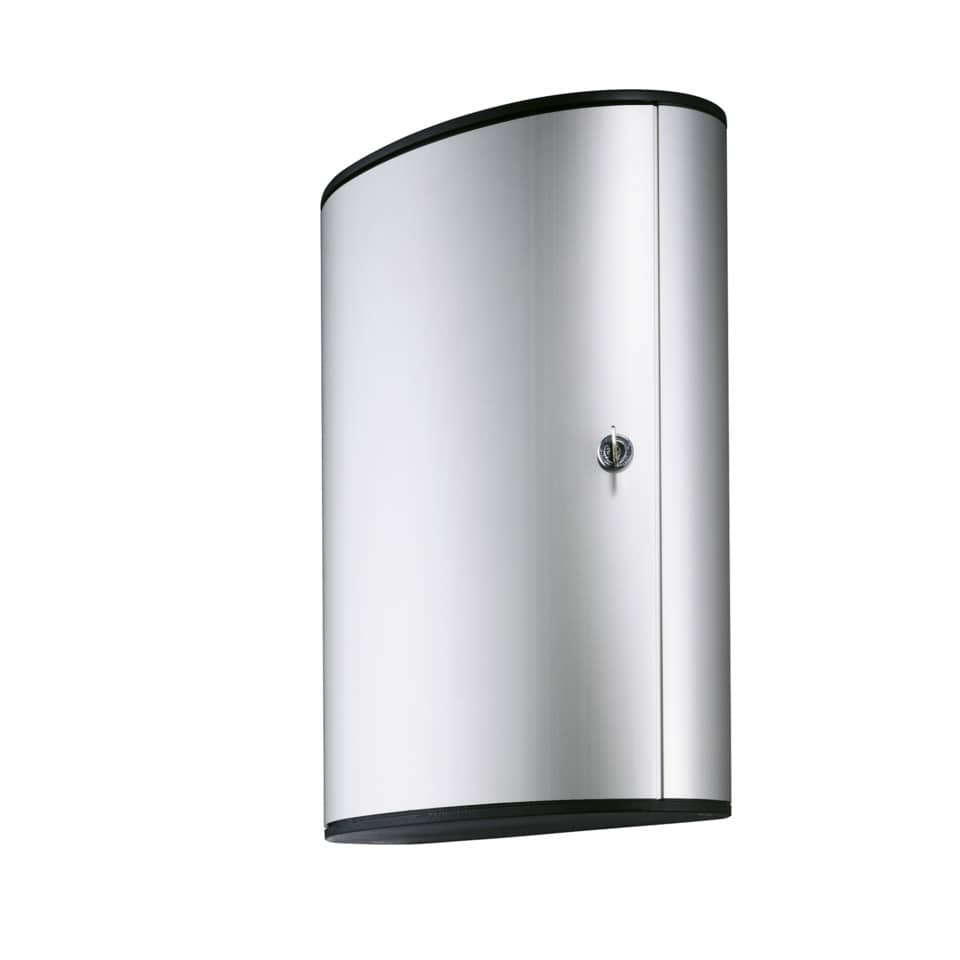 Wandarmatur, Wandleuchte, Schranklampe, Stahl/Silber, rohrförmig