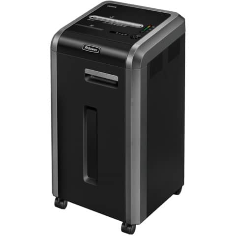 Aktenvernichter Microshred® 225Mi, Mikroschnitt, 2x12mm, P5, 16 Blatt, schwarz/anthrazit FELLOWES 4620101