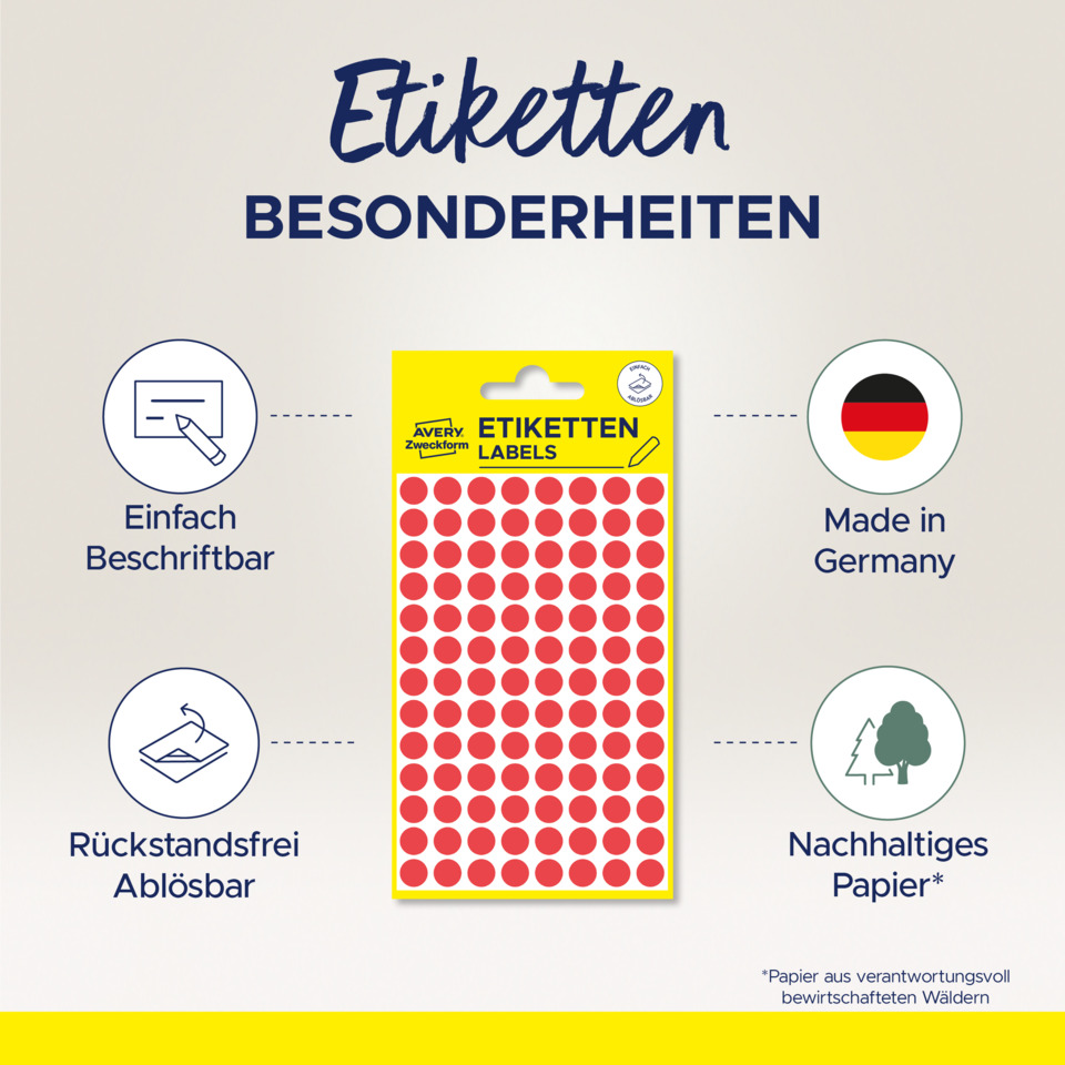 Etiketten, Punkte, Aufkleber, Papier, Deutschland