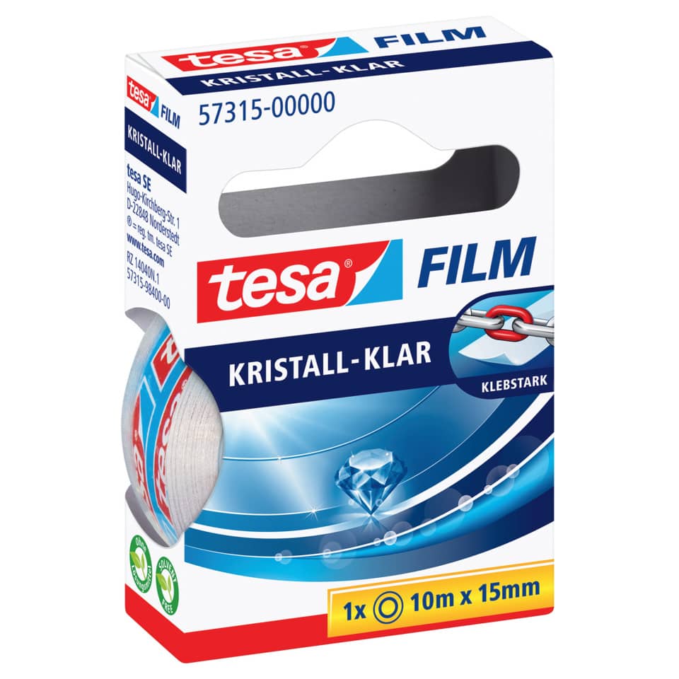 Klebeband, Filament, Kristall-Klar, Maßband, Rollmaßband
