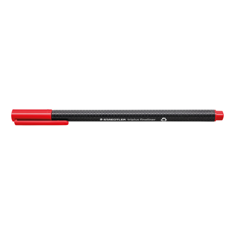 Stift, Fineliner, Schwarz, Rot, Kunstbedarf