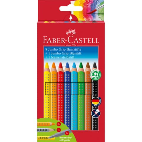 Farbstiftetui Jumbo Grip, 8 Stück+1+1 gratis FABER CASTELL 280921 Farbstiftetui Jumbo Grip, 8 Stück+1+1 gratis FABER CASTELL 280921