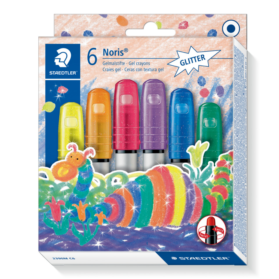 Filzstifte, Gelstifte, Noris, 6er-Set, Glitzer