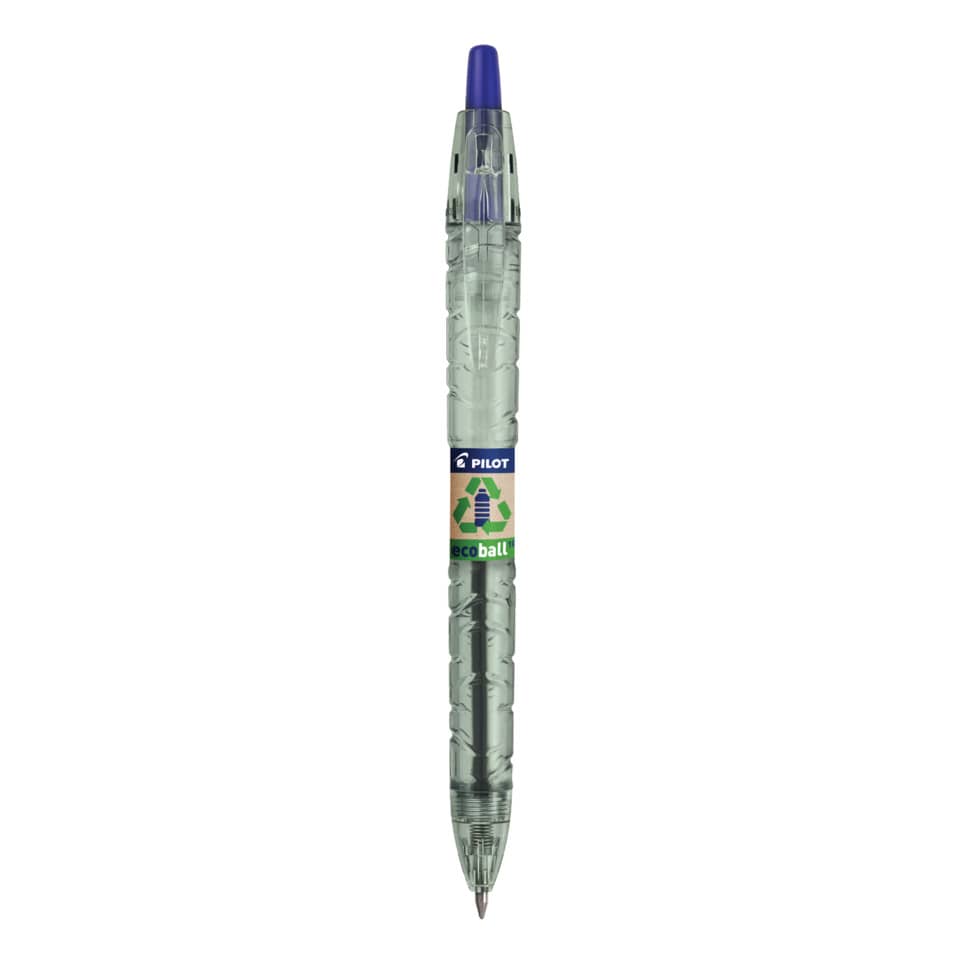 Kugelschreiber, Gelstift, Transparenter Körper, Klickmechanismus, Ecoball, Blau, Schreibgerät