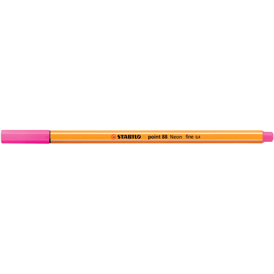 Marker, Neon Orange, Stiftmarkierer, Fluoreszierender Marker, Feinspitze 0,4, Stabilo Markierstift, Marker, Neon Orange, Point 88, Neon Pink Spitze