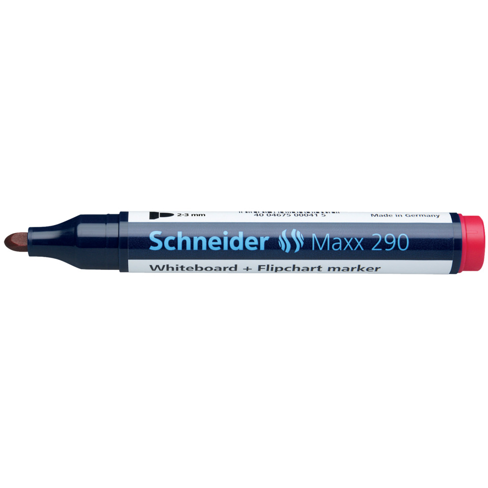 Marker, Whiteboard, Chisel tip, Red cap, Schneider Maxx 290