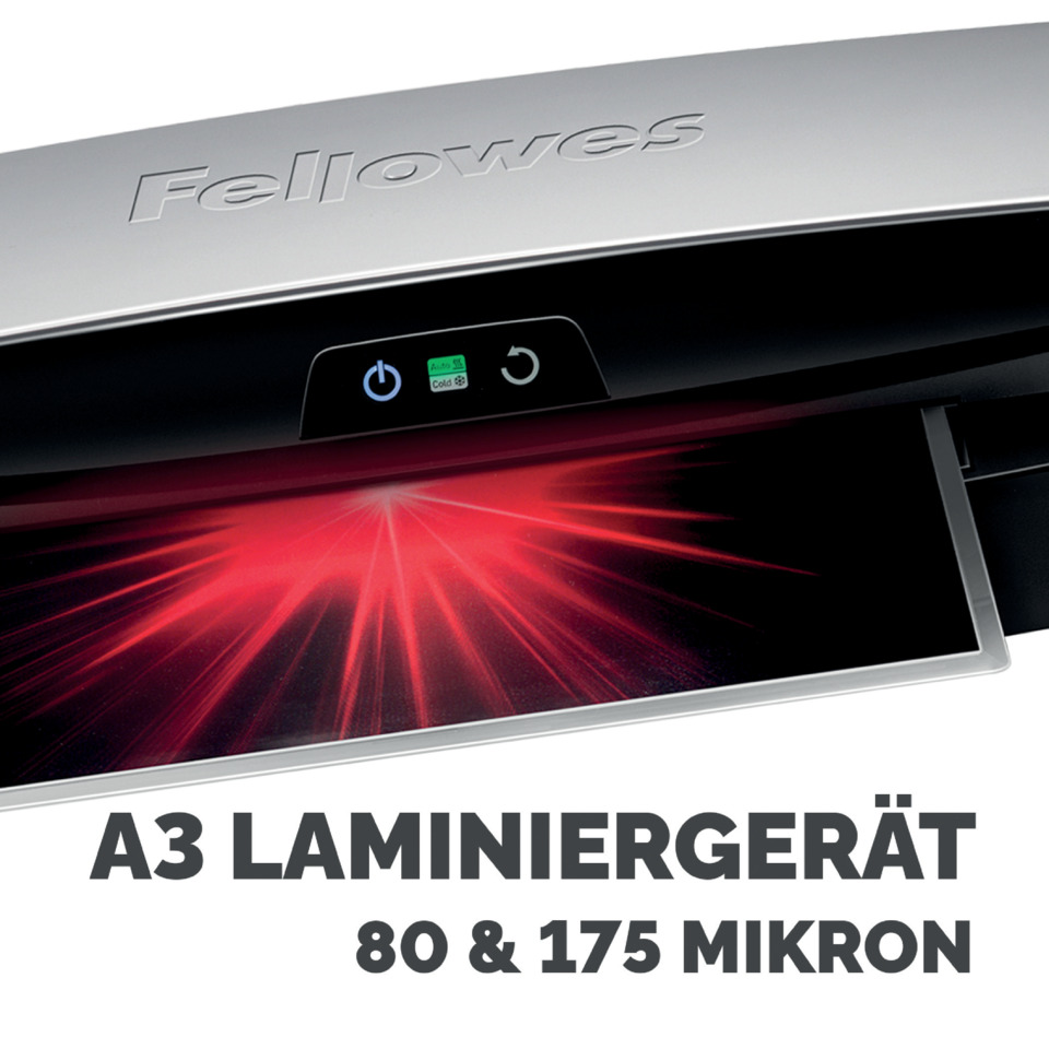 Laminiergerät, A3 Laminator, 80 & 175 Mikron, Vorderseite, Digitalanzeige