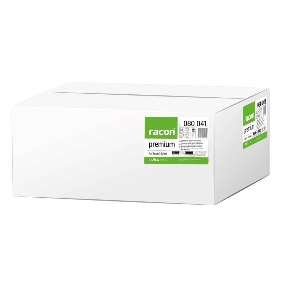 Hand towels, folded towels, standard size, white packaging, green label
