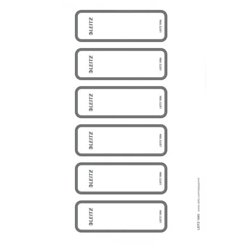 Ordnerrückenschild selbstklebend, 36 x 111 mm, schmal/kurz, 60 Stück, grau LEITZ 1693-00-85