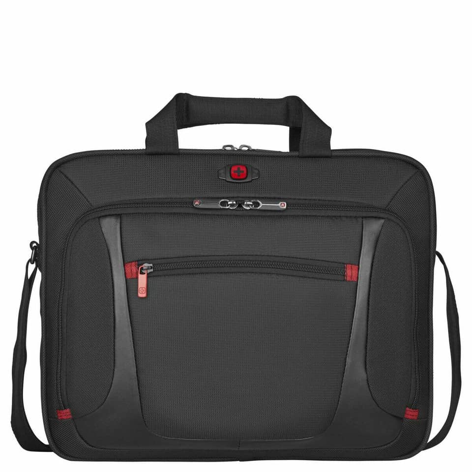 Aktentasche, Laptoptasche, Schwarz, Reißverschluss, Tragegriff