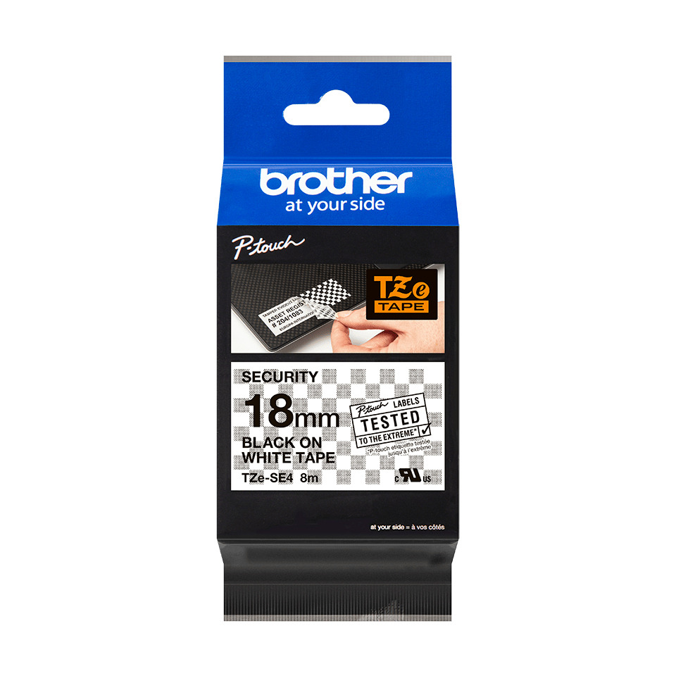Tze Tape, 2D-Patche, Schwarz-weiße Tape, 18mm, Security Label