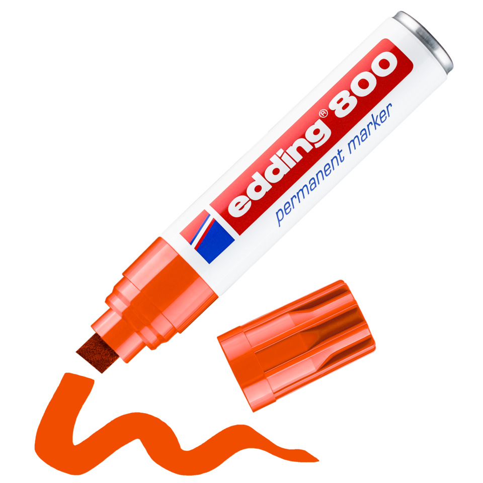 Permanentmarker, Marker, Orange, Markerstift, Rotorange