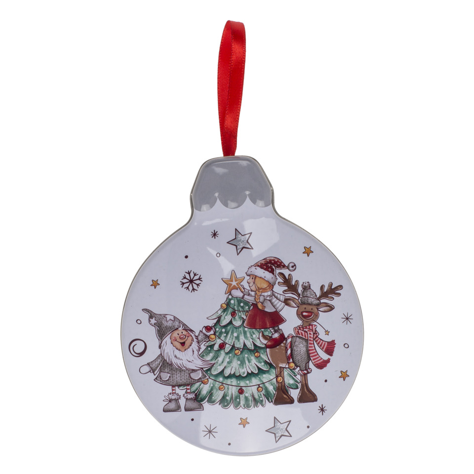 Weihnachtsornament, Baumschmuck, Rundornament, Elche, Weihnachtsfigur