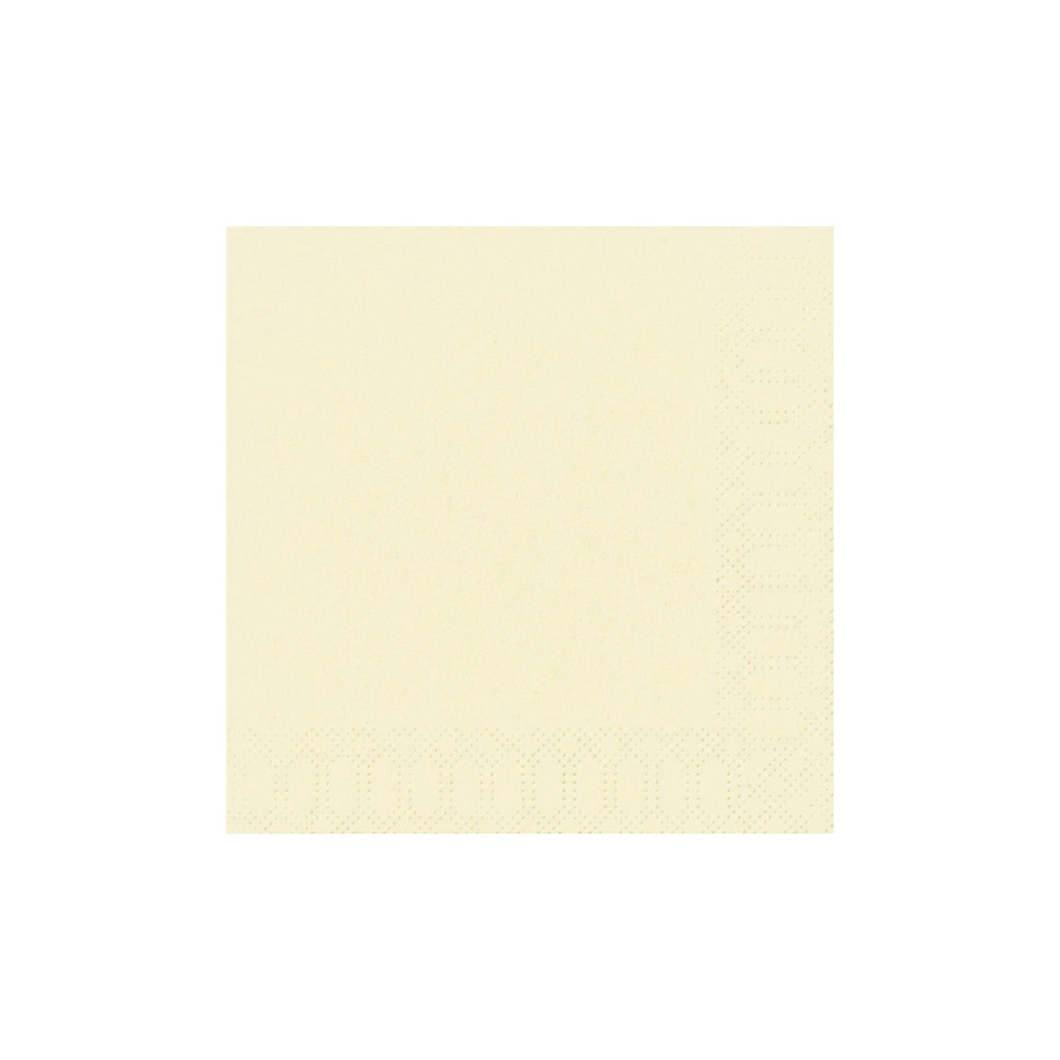 serviette, Papierserviette, cremefarben, randbordornament, textured fabric