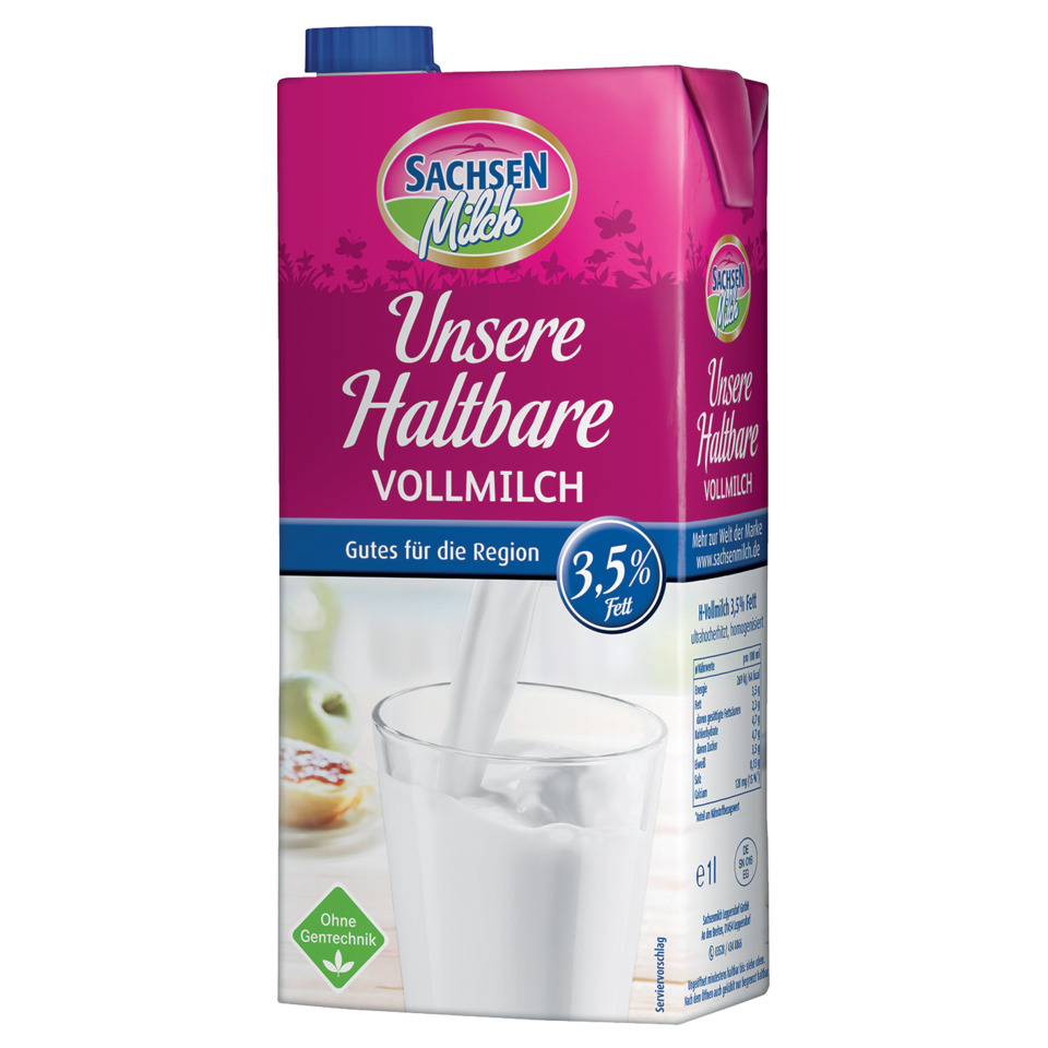 Vollmilch, Milchpackung, 3,5% Fett, Frischmilch, Ohne GenTechnik