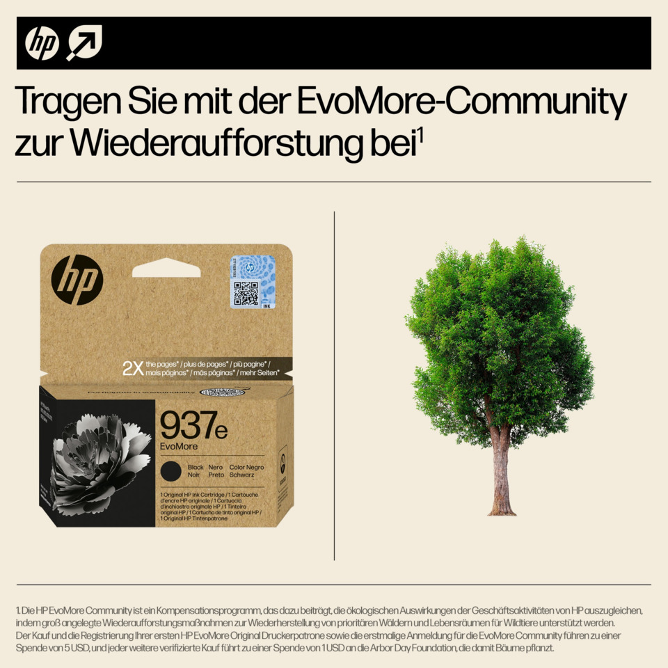 hp, Druckerpatrone, EvoMore, Schwarz Tintenpatrone, Box