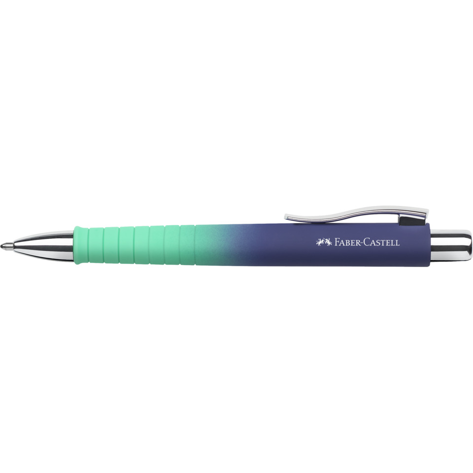 stift, ausziehbar, metallclip, blauer verlauf, grifffläche