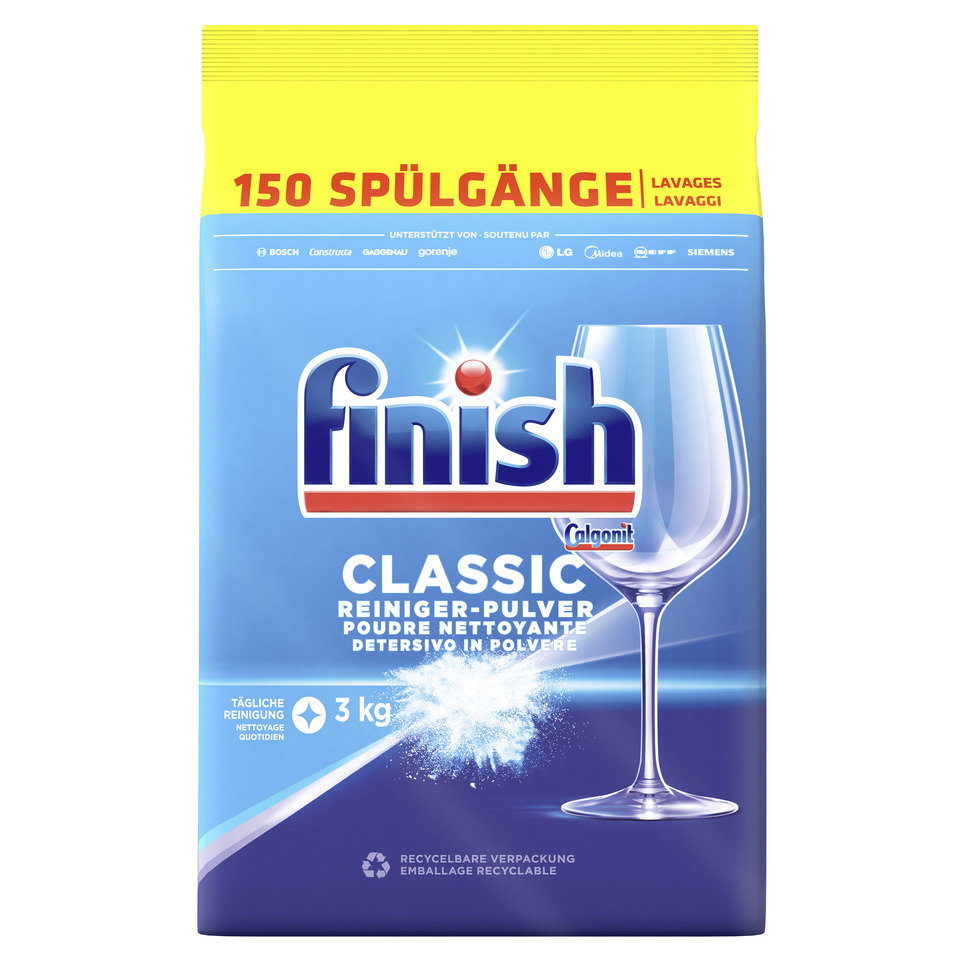 Spülmittel, Geschirrspüler, Pulver, Klarsicht?, Finish Classic