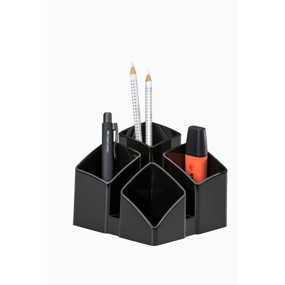Organizer, Desk accessory, Pen holder, Pencil holder, Black