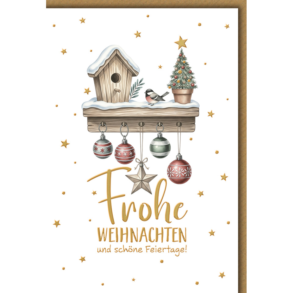weihnachtskarte, hänger, baumschmuck, stern, tannenbaum