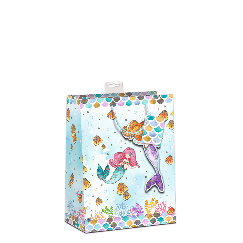 Geschenkbeutel, Meerjungfrau, Unterwasserwelt, Meeresalgen, Musterpaket