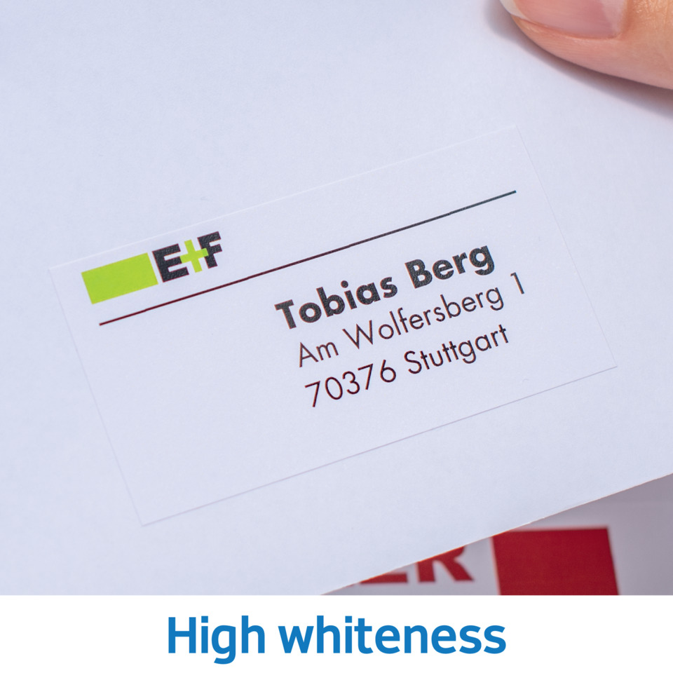 Namensschild, Adressenschild, Kartenlabel, weißes Etikett, hohe Weiße