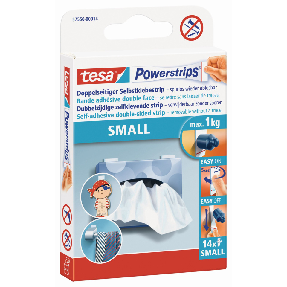 Klebeband, Selbstklebend, Doppelseitig, Powerstrips, Small