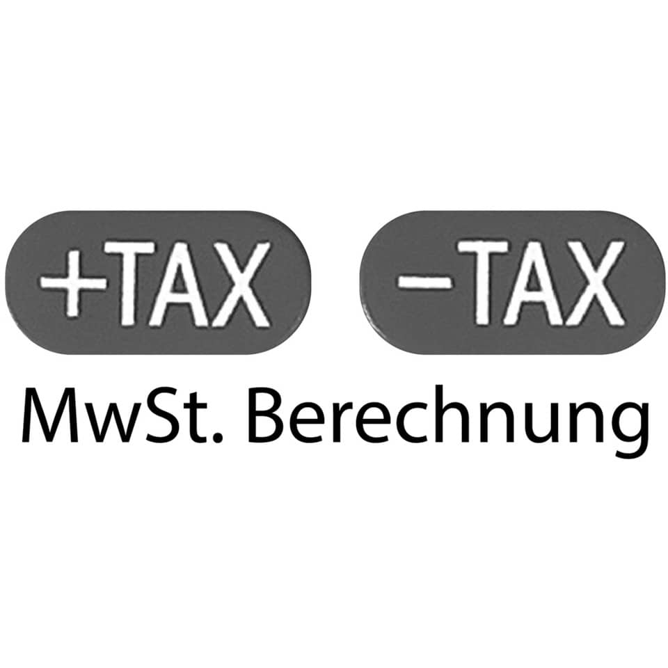 Steuer, MwSt., Berechnung, + Steuer, - Steuer