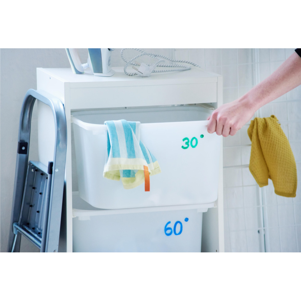 Waschmaschine, Wäschekorb, Korb, Wäsche, Temperatur 30 60