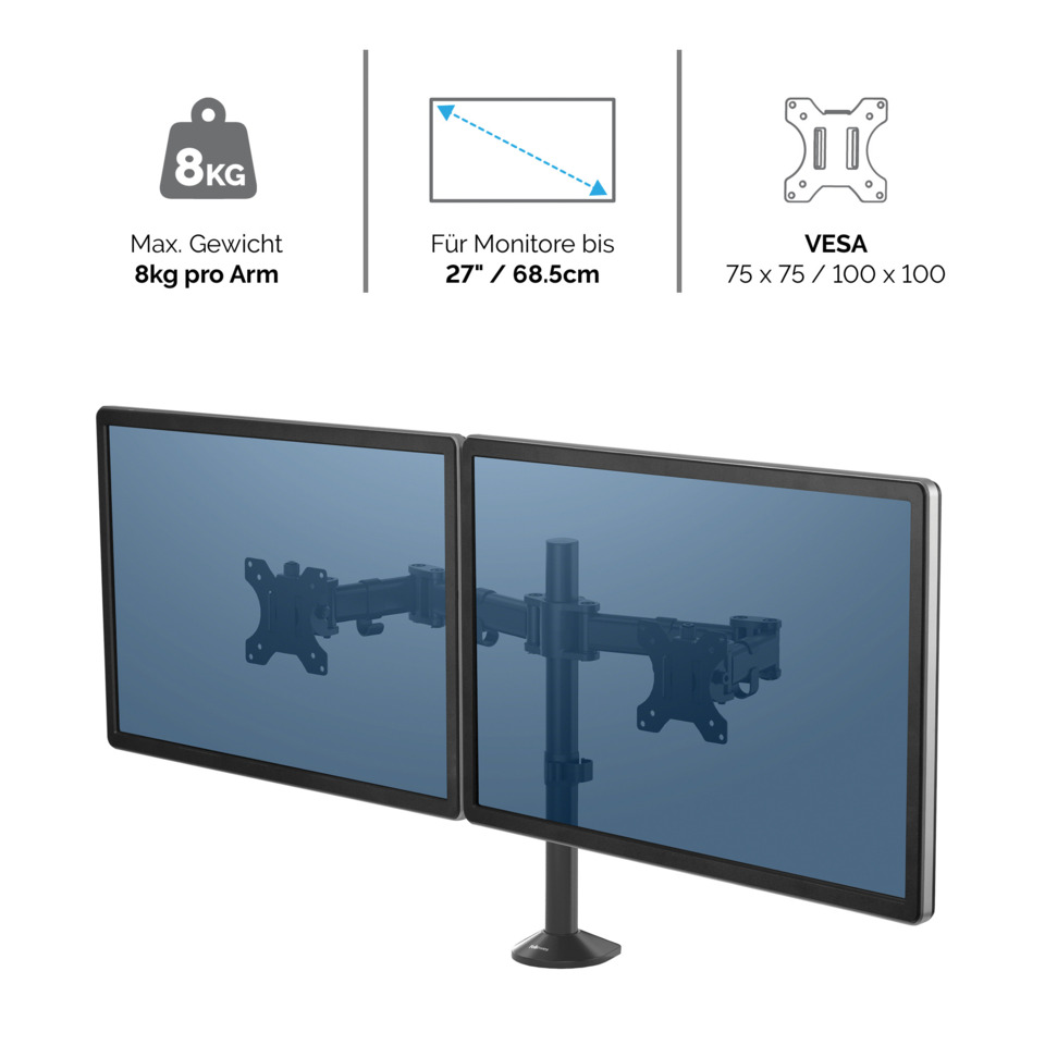 Monitor, Dual monitor, VESA, Desk mount, IPS-like screens
