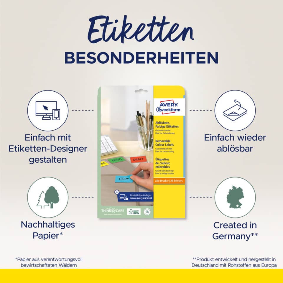 Etiketten, Farbig, Aufkleber, Reißfest, Druckmaterial