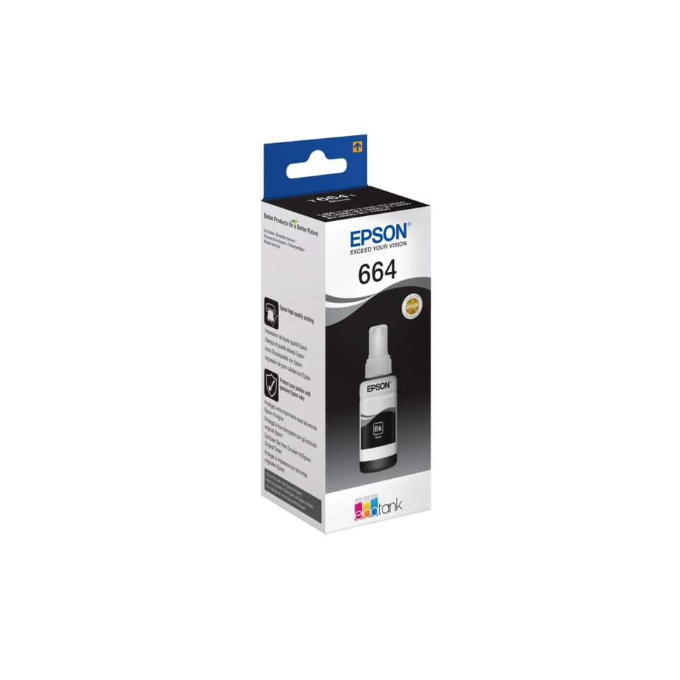 Tintenpatrone, Epson 664, Tintenflasche, Schwarz-Weiß, Tintenbehälter