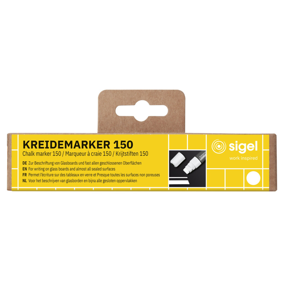 Kreidestift, Kreidemarker, Chalk marker 150, Gelbe Verpackung, Sigel