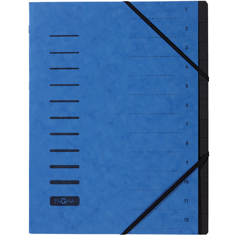 Notebook, A4 notebook, Blue cover, Gummiband, Einband Blau
