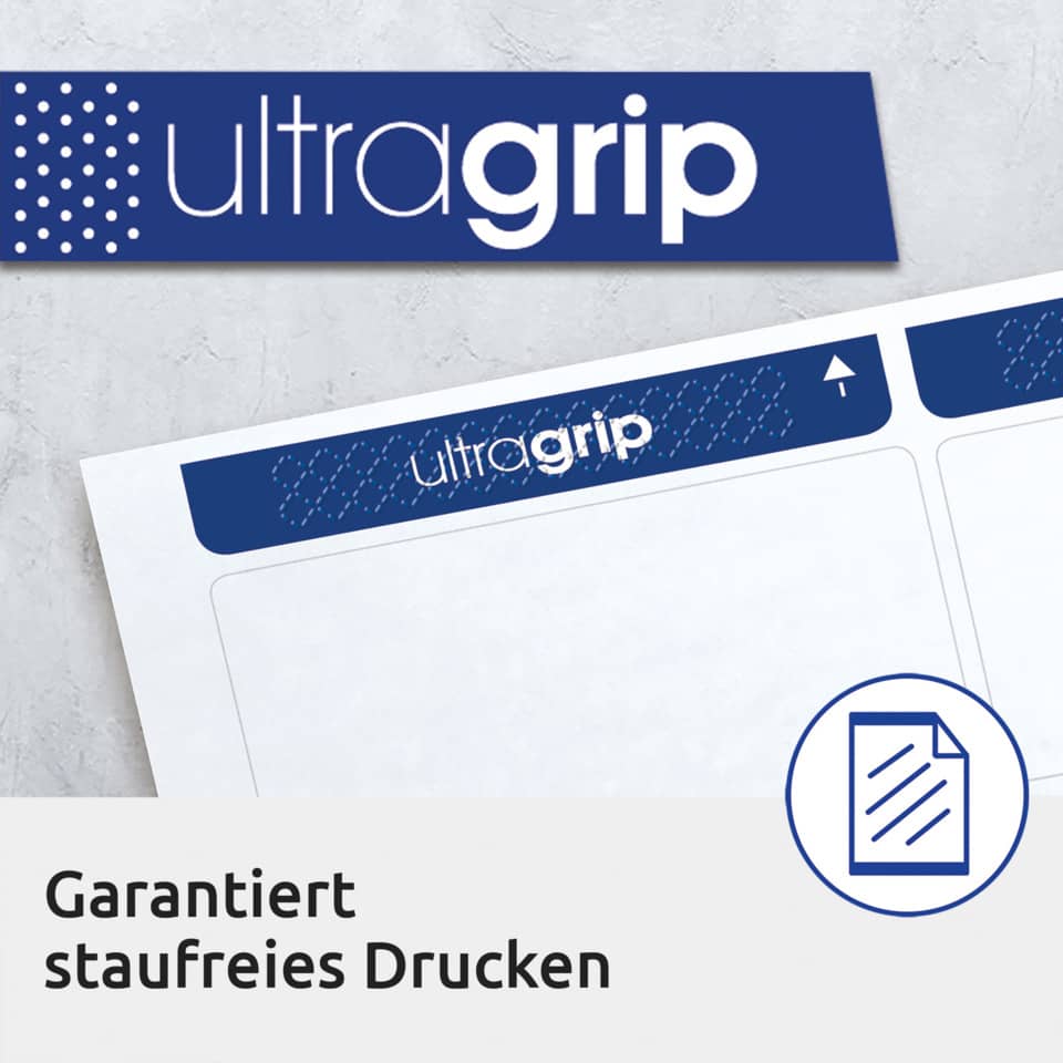 Druckeraufnahme, Dokumentenschutz, Druckerpapier, Label, UltraGrip