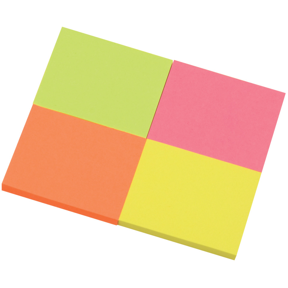 Post-it, Notizblock, Sticky notes, Farbfelder, Klebemarke