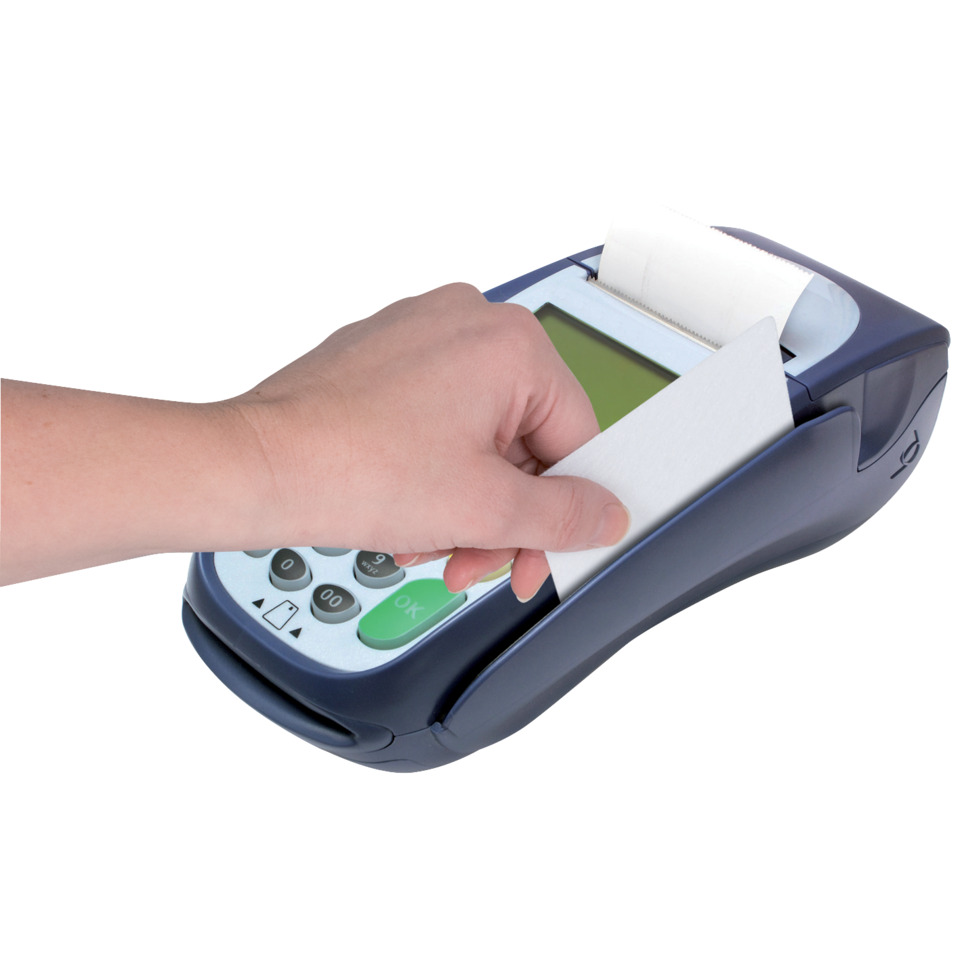 Kassenleser, POS-Terminal, Zahlung, Kartenlesegerät, Schwarz/Blau