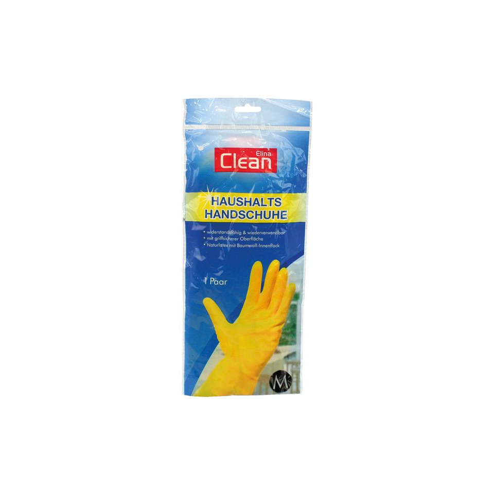 Haushaltshandschuhe, Gummi-Handschuhe, Nitril-Look, ein Paar, gelb
