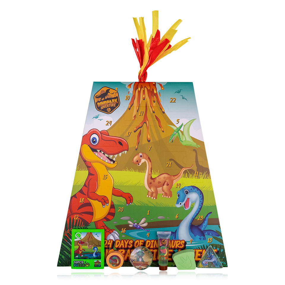 Dinosaurier, Pop-up Adventskalender, Vulkanausbruch, Puzzelset, Dinosaurs