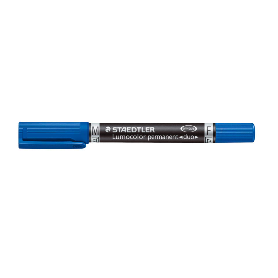 Marker, Permanent Marker, Blau, Doppelspitze, Staedtler